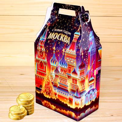 Экономный сладкий новогодний подарок весом 1000 грамм в Одинцово