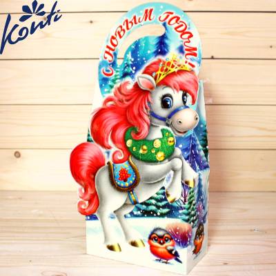 Сладкий новогодний подарок от Конти в картонной упаковке в Одинцово